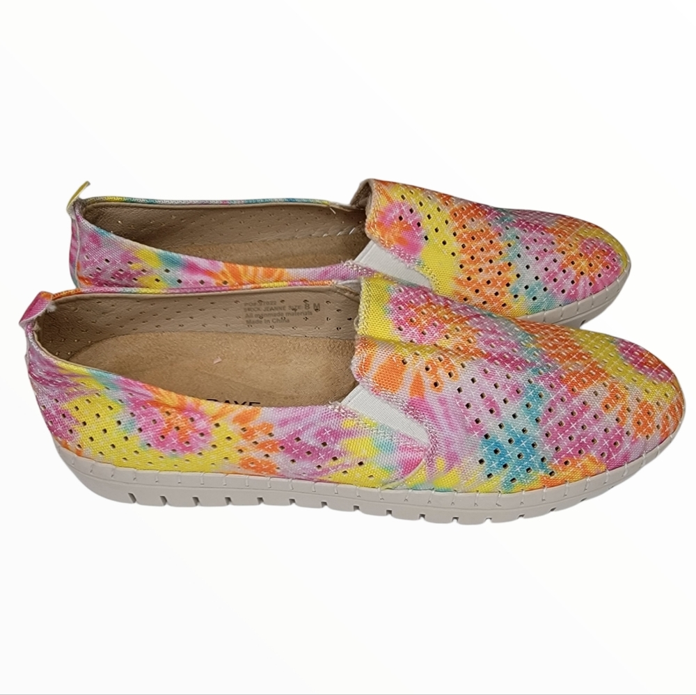 Danna Raye Tie Dye Jeanne Slip On Platform Shoes Size 8